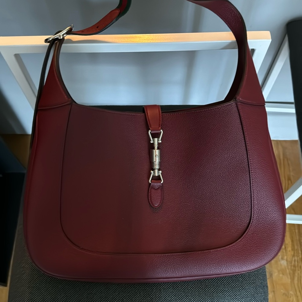 GUCCI JACKIE LARGE SHOULDER BAG - Rosso Ancora 2024 - BRAND NEW